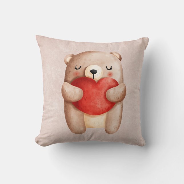 Almofada Urso Corado Corado Corado Carregando (Frente)