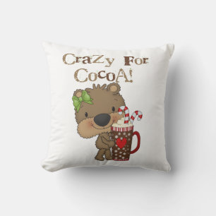 Almofada Urso da menina louco para o cacau