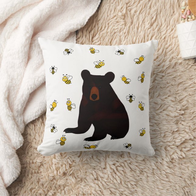 Almofada Urso de Abelhas de Mel Pequeno (Cobertor)
