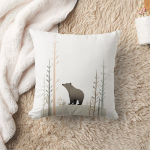 Almofada Urso de Boho Minimalista em Woods Nursery Room