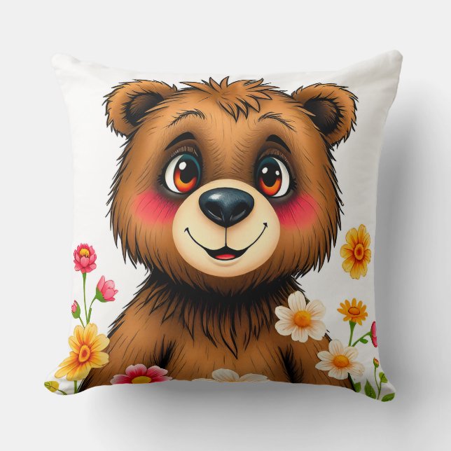 Almofada Urso de desenho animado fofo (Frente)