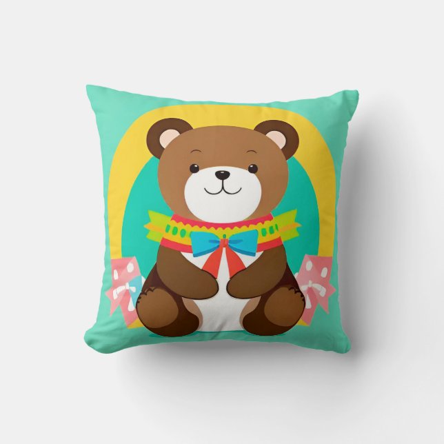 Almofada Urso de Desenho Animado Fofo (Frente)