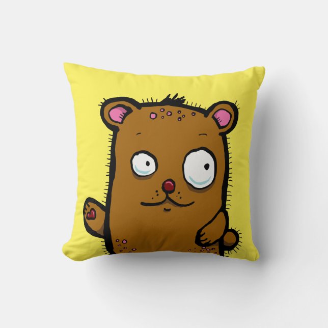 Almofada Urso de desenho animado fofo acenando (Frente)