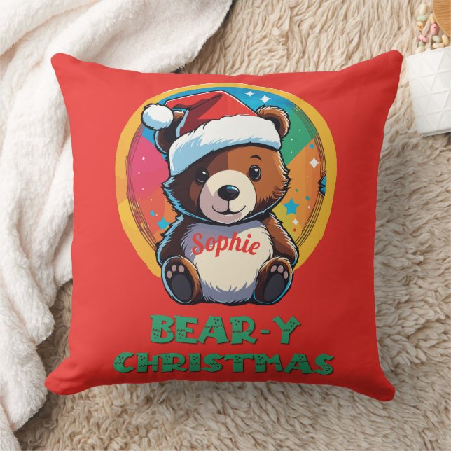 Almofada Urso de Natal Bonito Adorável Kawaii Chibi (Cobertor)