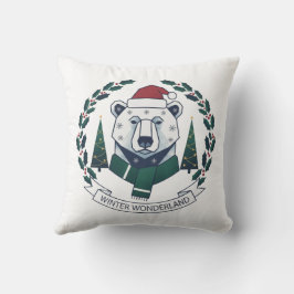 Almofada Urso de Natal – Lindo Urso com Chapéu de Papai Noe