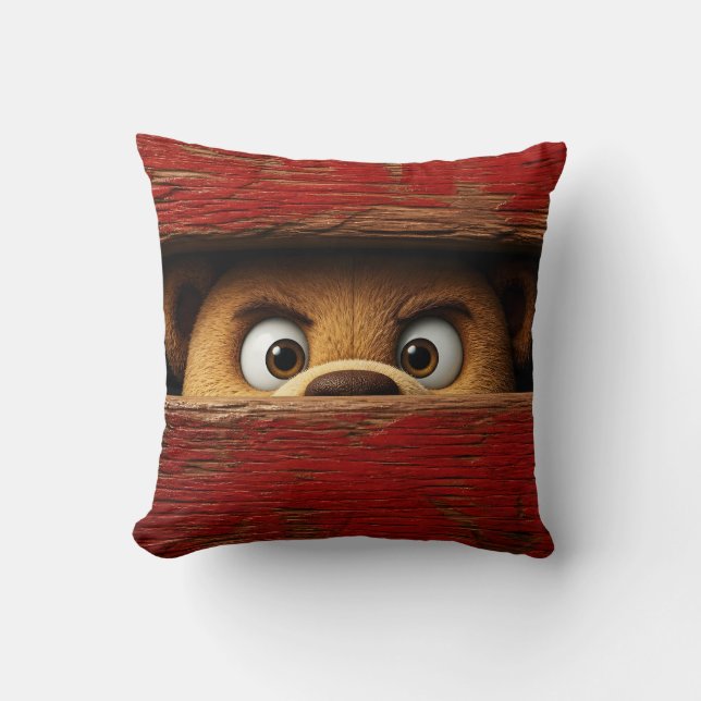 Almofada Urso de pelúcia engraçado  (Frente)