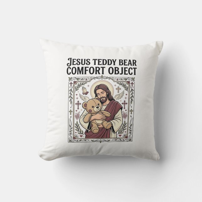 Almofada Urso de pelúcia Jesus Objeto de conforto Urso de p (Frente)