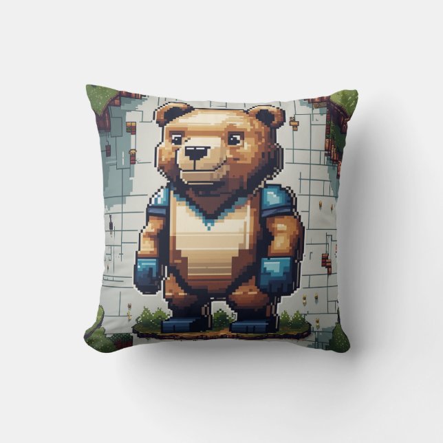 Almofada Urso de Pixel (Frente)