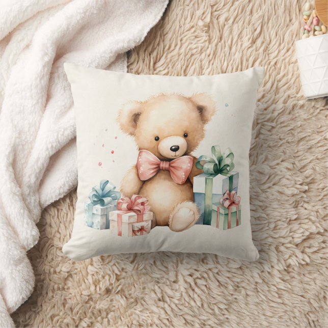 Almofada Urso de Teddy Bonito com Presentes de Natal (Cobertor)