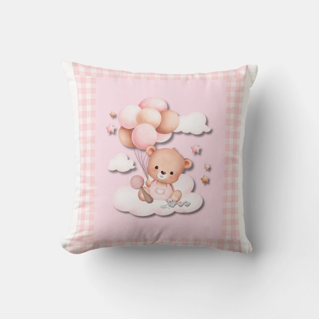 Almofada Urso de Teddy com Balões (Frente)