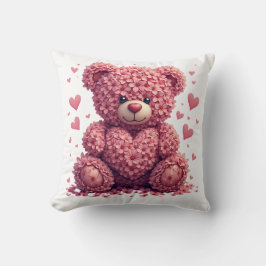 Almofada Urso de Teddy, Namorados Floral Rosa
