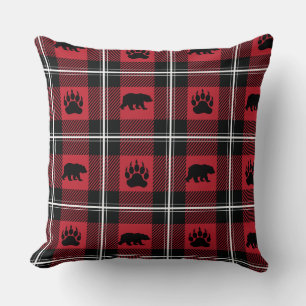 Almofada Urso e Flannel de Vaca Preta e Preto-Cinto