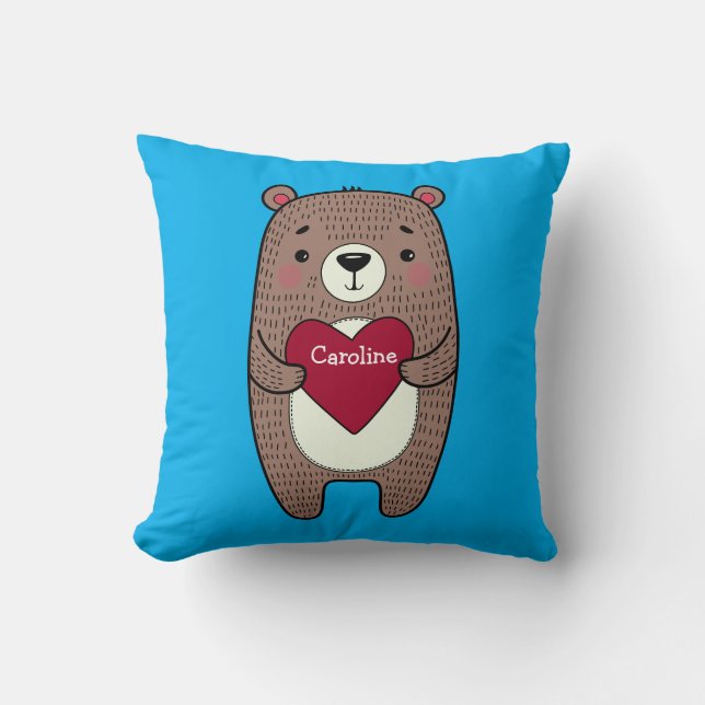 Almofada Urso Excêntrico e Caprichoso com Desenho Personali (Frente)