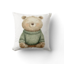 Urso Fofo da Floresta com Suéter Verde