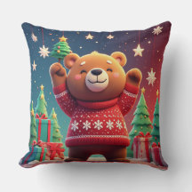 Urso Fofo de Suéter de Natal