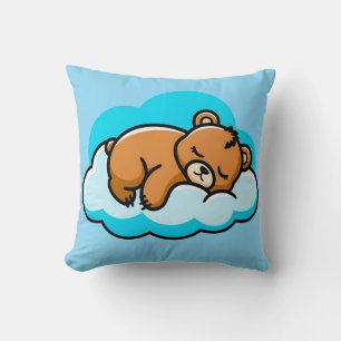 Almofada ☁️🐻 Urso Fofo na Nuvem Presente de Decoração Acon