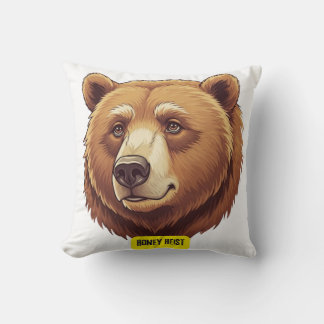 Almofada Urso grizzly. Salto de mel