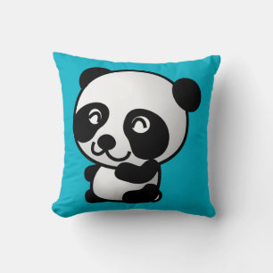 Almofada Urso-panda branco e preto