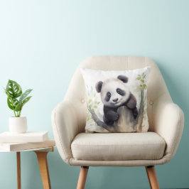 Almofada Urso Panda de Aquarela