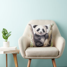 Almofada Urso Panda Na Árvore De Bambu