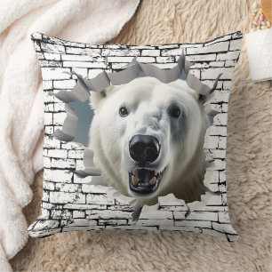 Almofada Urso Polar 3D Arte de Parede Quebrada – Safari Rea