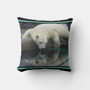 Almofada Urso Polar de Fotografia de Vida Selvagem