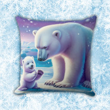 Urso Polar de mamãe com Cubo |