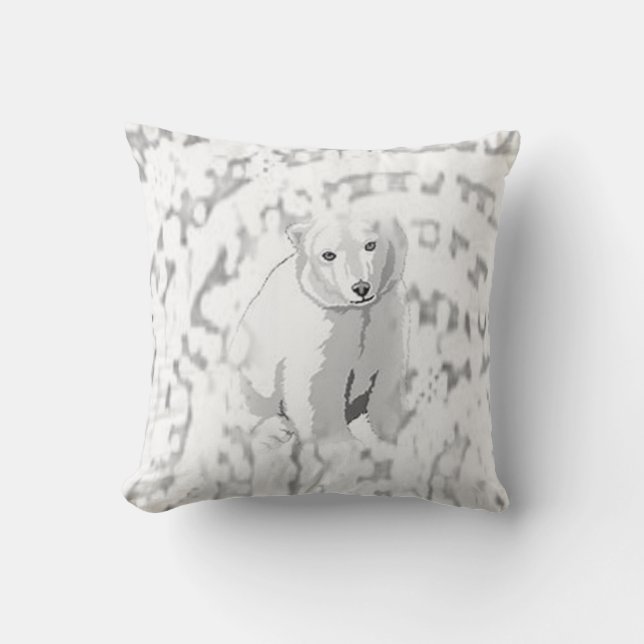 Almofada Urso Polar do travesseiro decorativo (Frente)