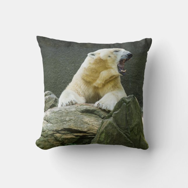 Almofada Urso polar - irritado (Frente)