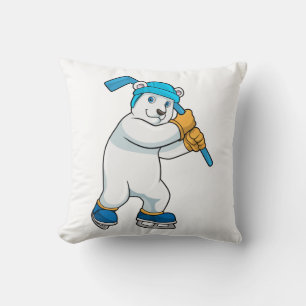 Almofada Urso polar no hóquei no gelo com Stick