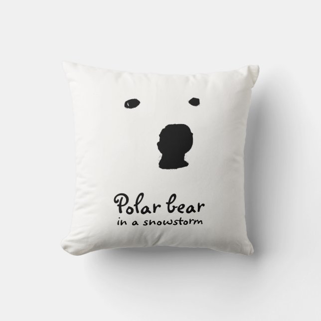 Almofada Urso Polar numa t-shirt de nevasca (Frente)