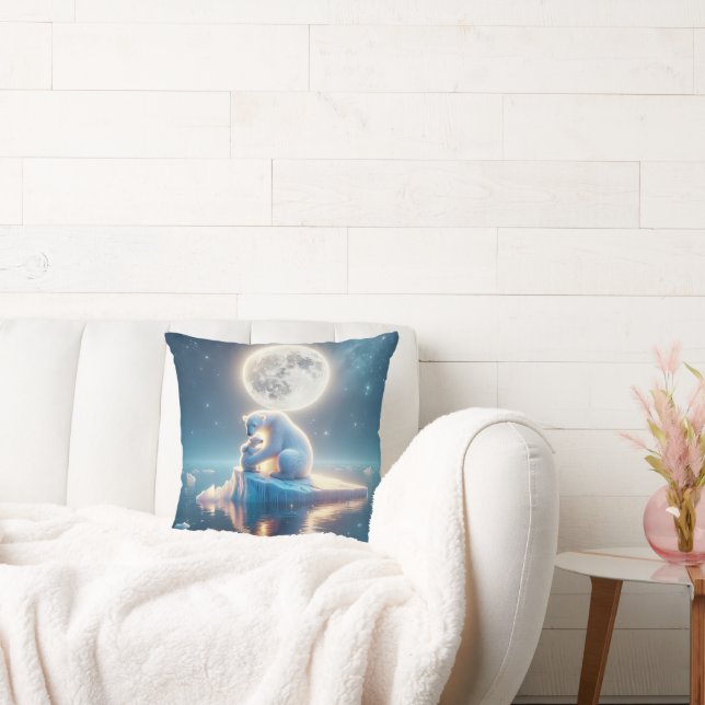 Almofada Urso Polar Sobre A Fusão Do Iceberg (Sofá)