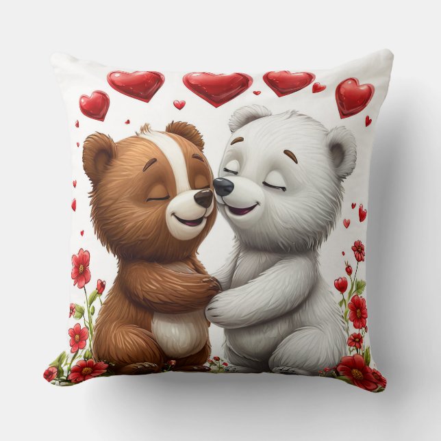 Almofada Ursos de pelúcia com amor (Frente)