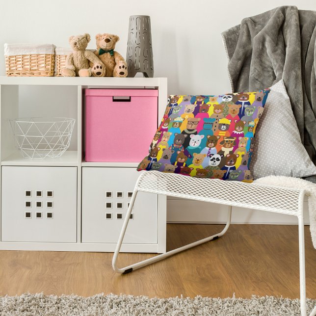 Almofada Ursos de Teddy Coloridos com Muitas Profissões (Criador carregado)