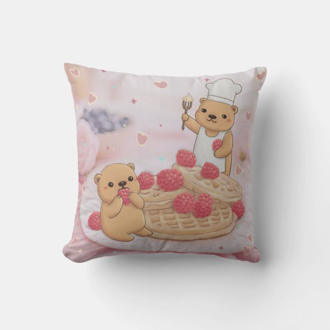 Almofada Ursos de Teddy e Waffles (Frente)