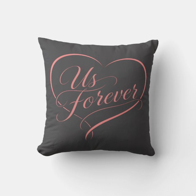 Almofada Us Forever Romantic Heart Pillow (Frente)