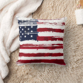Almofada USA Flag Patriotic American Red White Blue