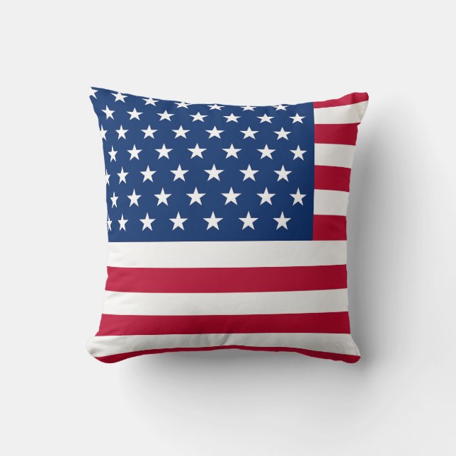 Almofada USA Flag Throw Pillow – Patriotic American Home de (Frente)