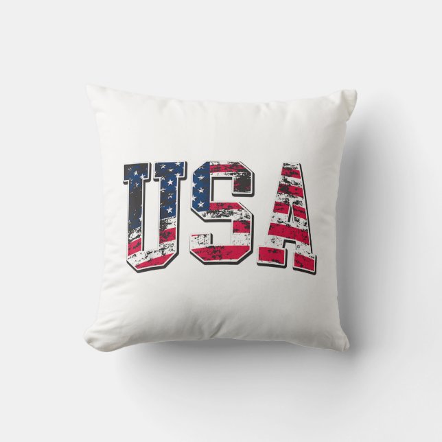 Almofada USA Vintage American Flag (Frente)