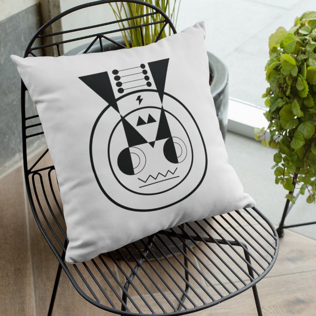Almofada Ushi Zodiac - Cushion Geométrico de Ênfase Ox (Rest with quiet power - Ushi zodiac pillow for calm, modern spaces.)