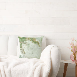 ALMOFADA USHION ABSTRATO MARBLE LUXE SAGE