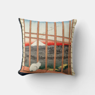 Almofada Utagawa Hiroshige - Campos de arroz Asakusa