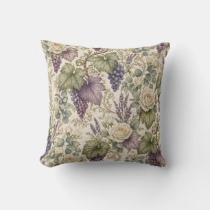 Almofada Uvas Antigas, Lavanda & Rosas Brancas