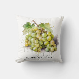 Almofada Uvas de aquarela, personalizadas