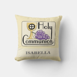 Almofada Uvas e Cálice da Primeira Comunhão, Personalizável