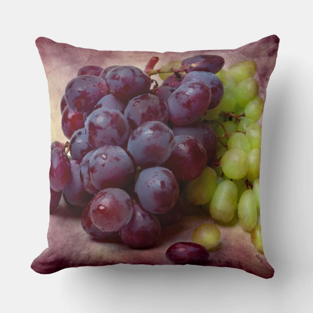Almofada Uvas Vermelhas E Verdes (Frente)