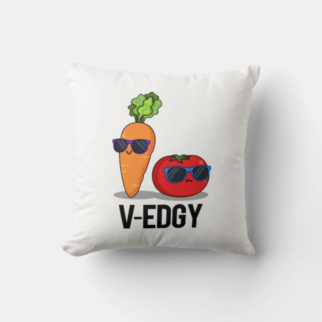 Almofada V-Edgy Funny Veggie Pun (Frente)