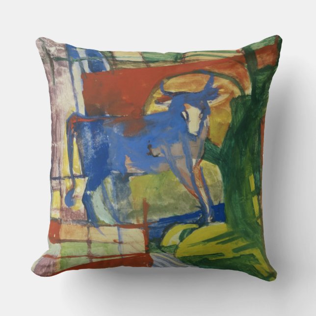 Almofada Vaca azul, 1914 (tempera no papel) (Frente)