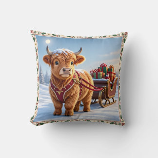Almofada vaca das Terras Altas Natal