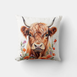 Almofada Vaca De Cúpula E Flores De Capoeira